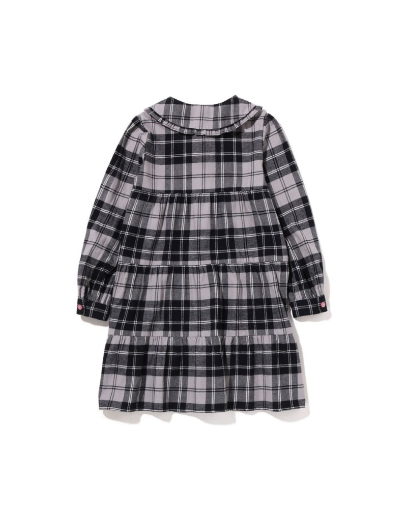 Pantalons Bape Check Big Collar Onepiece Grise Enfant | WRW-12683053